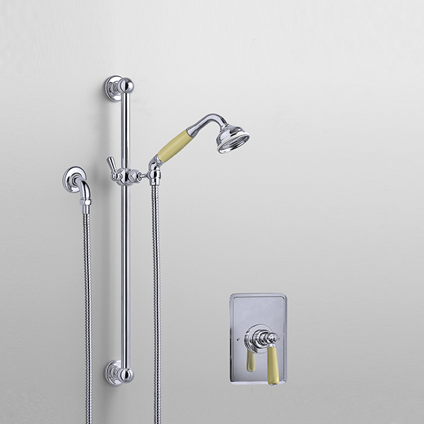 Rockwell shower layout RW4 with rail shower & single lever shower mixer